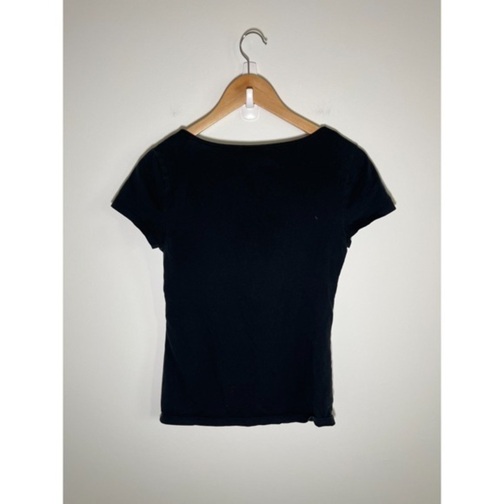 Ann Taylor Y2K Babydoll Goth Grunge Minimalist‎ Womens Top Black S - Picture 5 of 10